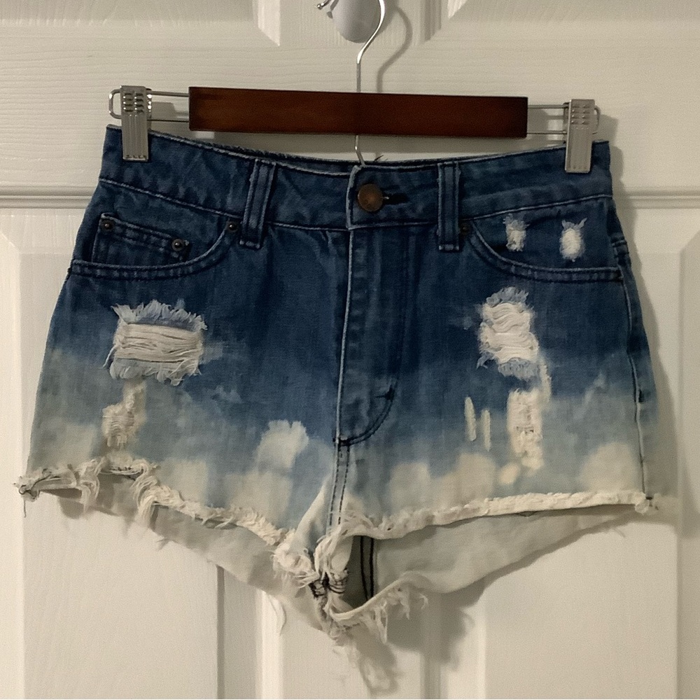 Urban Outfitters BDG Women's High Rise Cheeky Ombre Jean Shorts - size 26